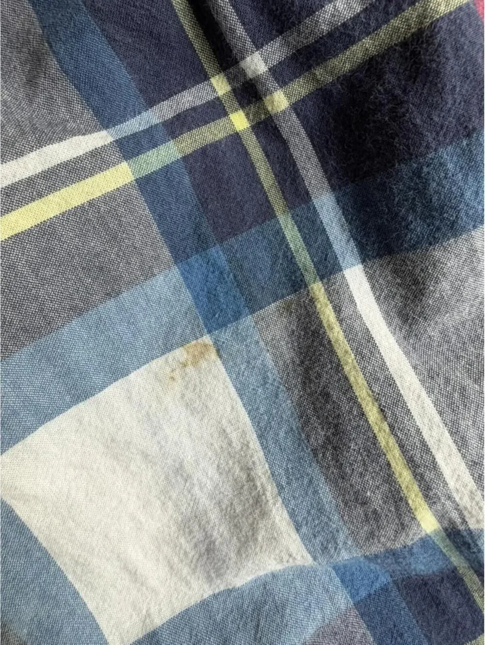 J.Crew Summer Blue & Red Plaid Button-Up Shirt - Size XL
